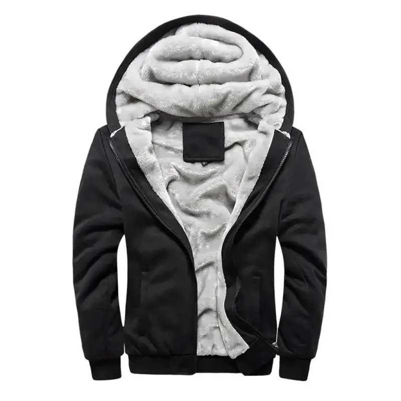 Men’s combo color faux fur lined zip up hoodie Nexellus