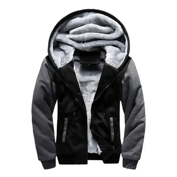 Men’s combo color faux fur lined zip up hoodie Nexellus