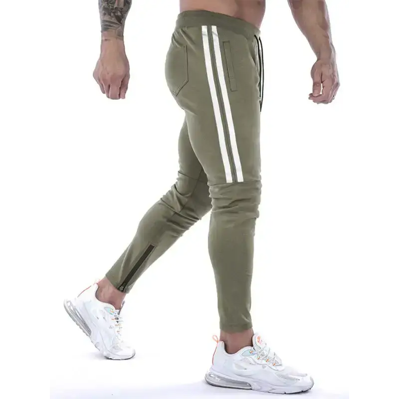 Men's contrasting stripe zippered training sweatpants Nexellus