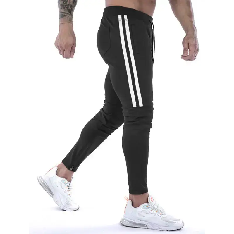 Men's contrasting stripe zippered training sweatpants Nexellus