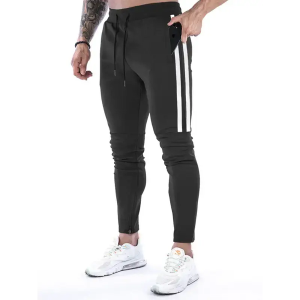 Men's contrasting stripe zippered training sweatpants Nexellus