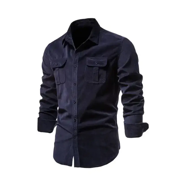 Men's corduroy slim-fit casual long-sleeve shirt Nexellus