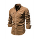 Men's corduroy slim-fit casual long-sleeve shirt Nexellus