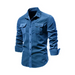 Men's corduroy slim-fit casual long-sleeve shirt Nexellus