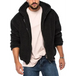 Men's double-sided arctic velvet hooded solid colour warm zipper Nexellus