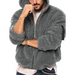 Men's double-sided arctic velvet hooded solid colour warm zipper Nexellus