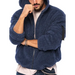 Men's double-sided arctic velvet hooded solid colour warm zipper Nexellus