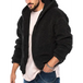 Men's double-sided arctic velvet hooded solid colour warm zipper Nexellus