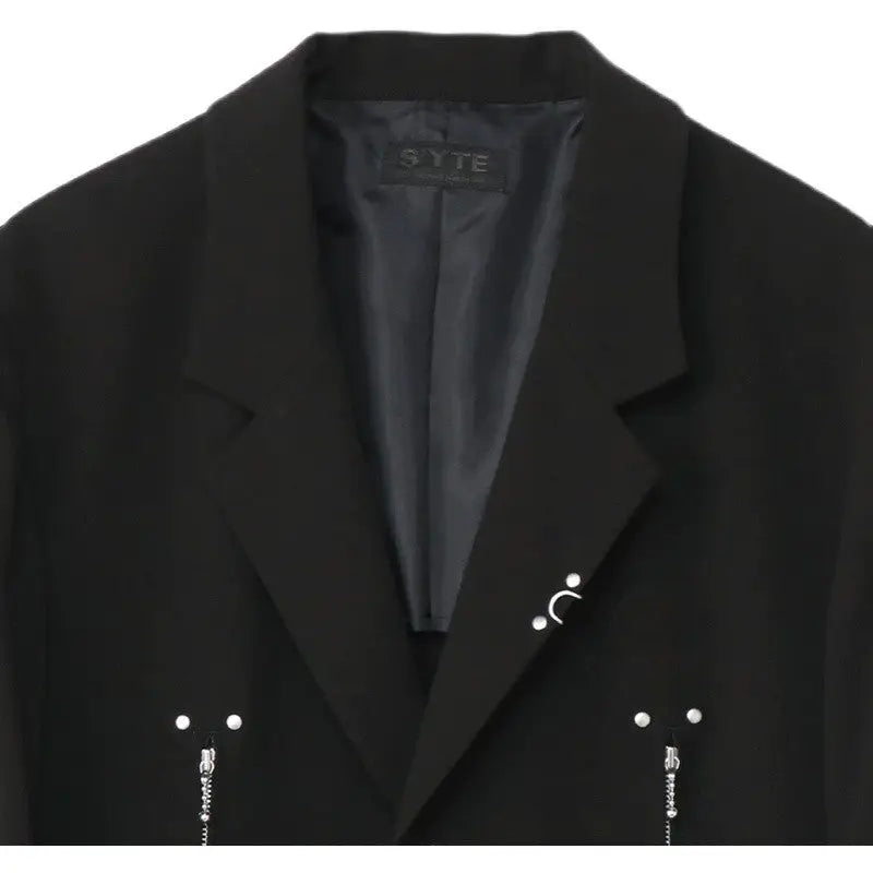 Men's Double Zip Punk Stud Blazer Nexellus