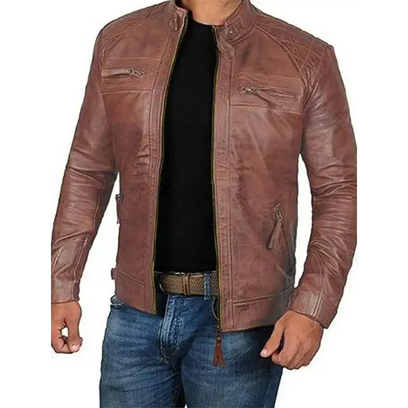 Men's fashion classic leather jacket Nexellus