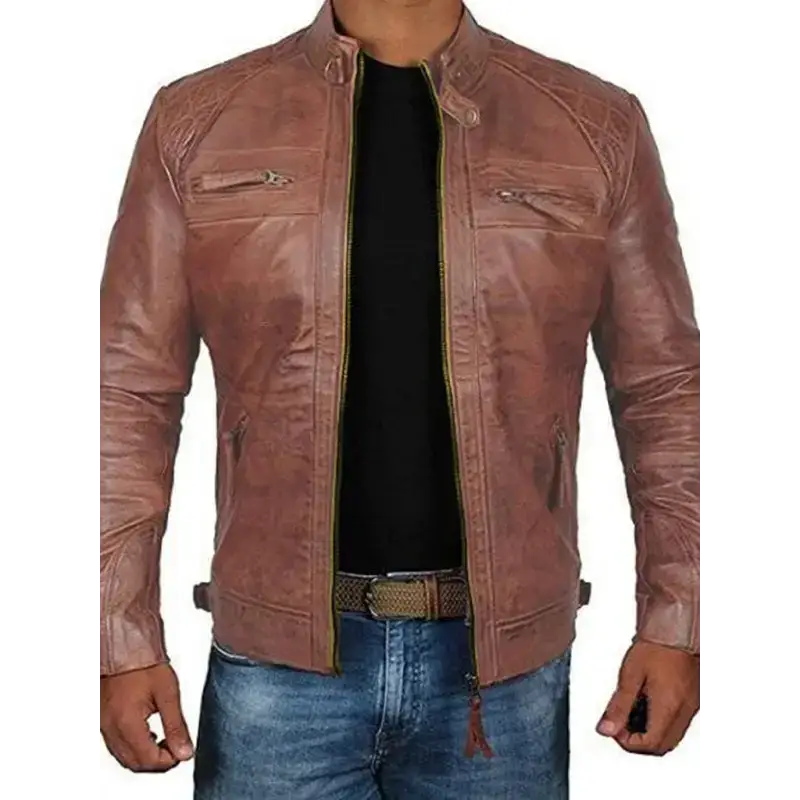 Men's fashion classic leather jacket Nexellus