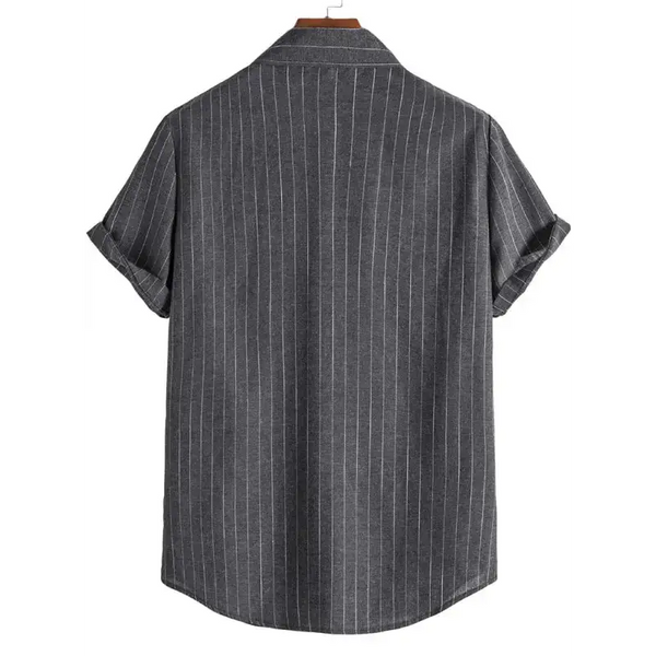 Men's fashion trend casual striped short sleeve shirt Nexellus