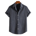 Men's fashion trend casual striped short sleeve shirt Nexellus