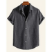 Men's fashion trend casual striped short sleeve shirt Nexellus