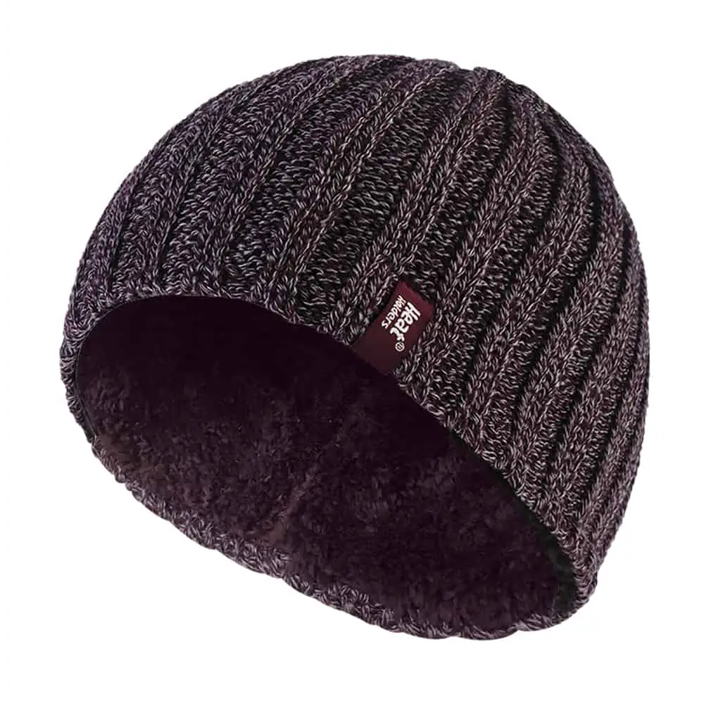 Mens Fleece Lined Thermal Winter Warm Beanie Hat - Nexellus