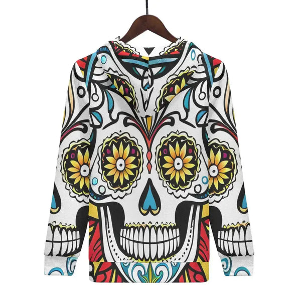 Mens flowery skull hoodie Nexellus