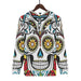 Mens flowery skull hoodie Nexellus