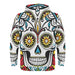 Mens flowery skull hoodie Nexellus