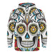 Mens flowery skull hoodie Nexellus