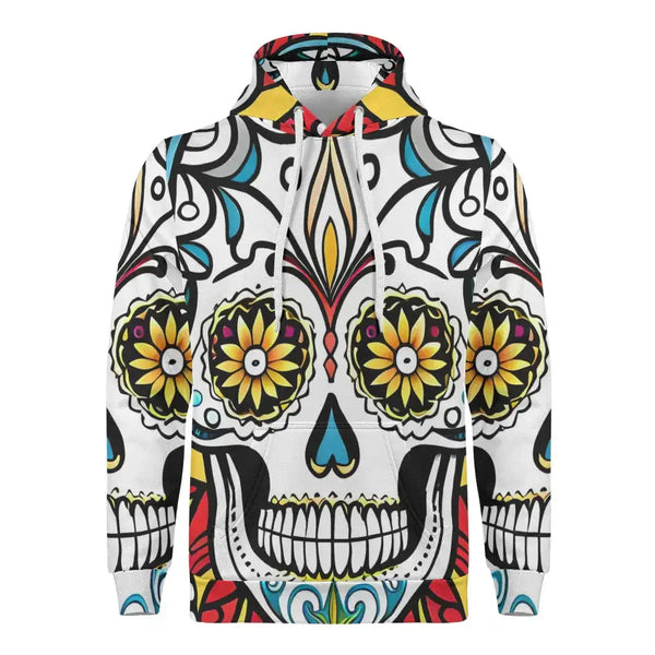 Mens flowery skull hoodie Nexellus