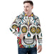 Mens flowery skull hoodie Nexellus