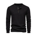 Men's four button waffle henley neck long sleeve t-shirt Nexellus