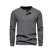 Men's four button waffle henley neck long sleeve t-shirt Nexellus