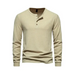 Men's four button waffle henley neck long sleeve t-shirt Nexellus