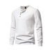 Men's four button waffle henley neck long sleeve t-shirt Nexellus