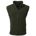 Mens game stanton fleece gilet - FOREST GREEN / L