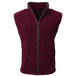 Mens game stanton fleece gilet - MAROON / L