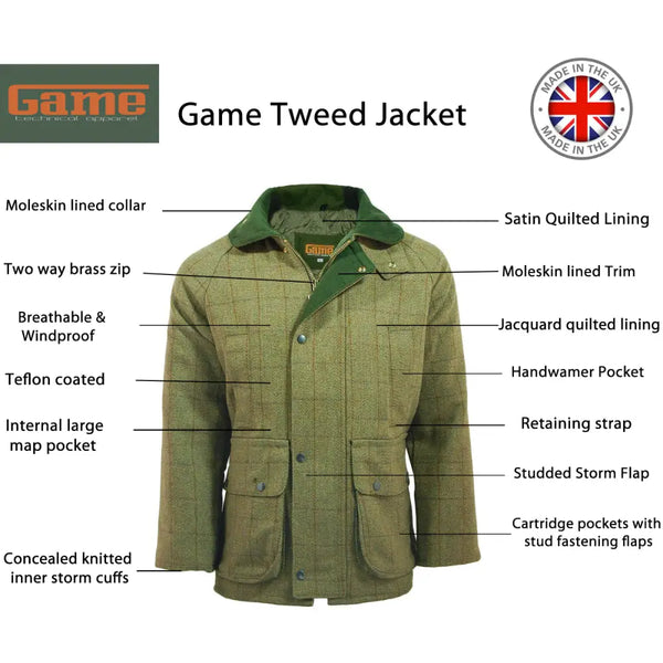 Men’s game tweed jacket