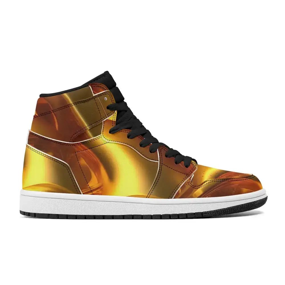 Mens golden streak high top leather sneakers Nexellus