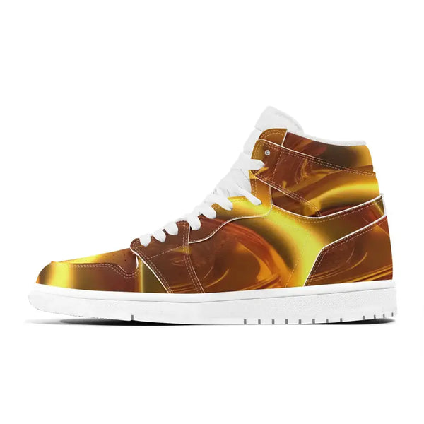 Mens golden streak high top leather sneakers Nexellus