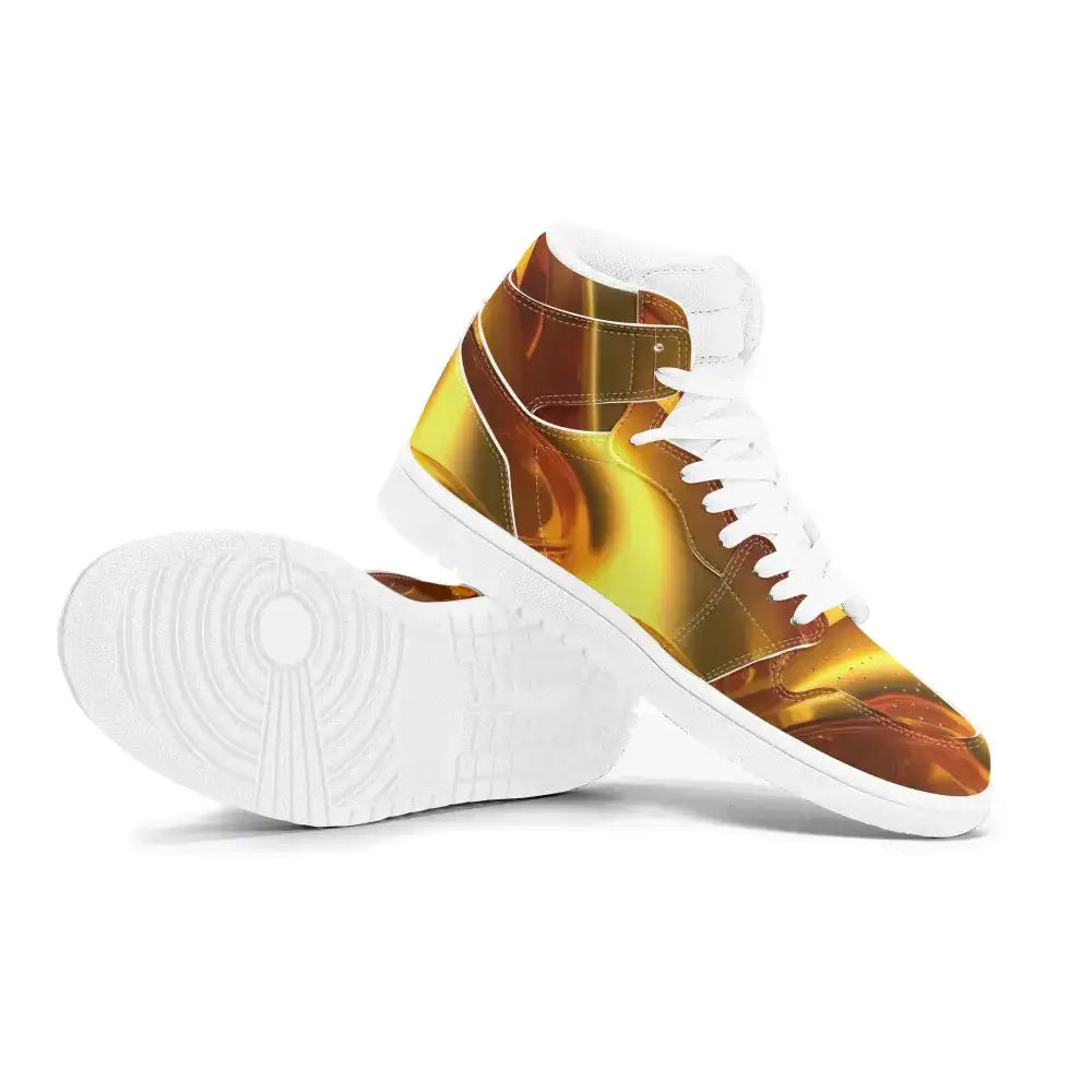 Mens golden streak high top leather sneakers Nexellus