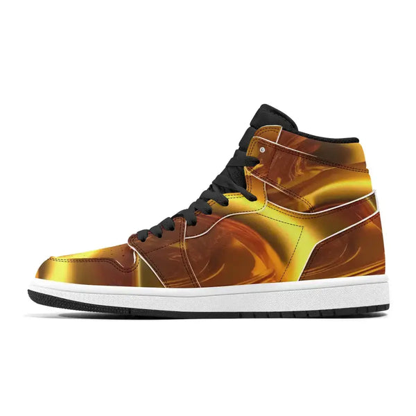 Mens golden streak high top leather sneakers Nexellus