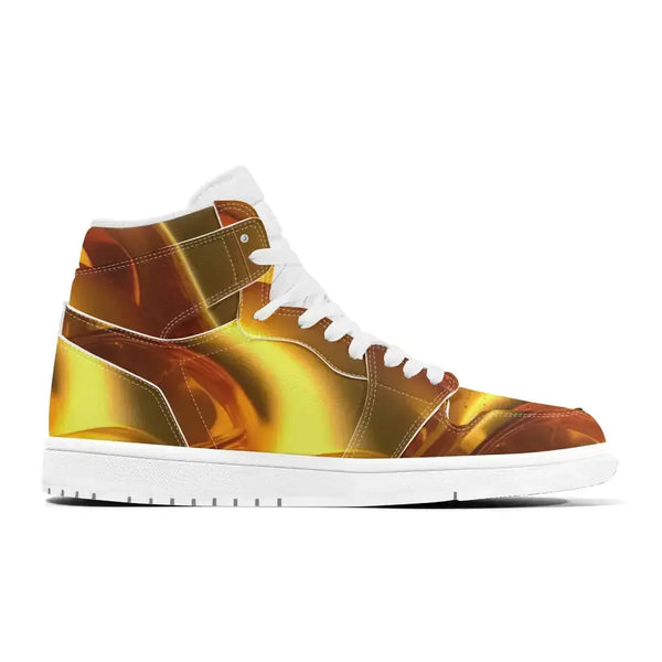 Mens golden streak high top leather sneakers Nexellus