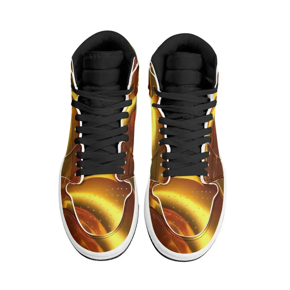 Mens golden streak high top leather sneakers Nexellus