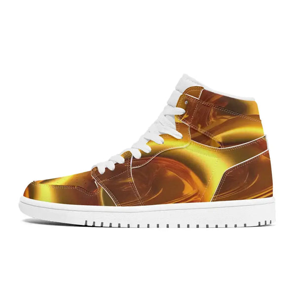 Mens golden streak high top leather sneakers Nexellus