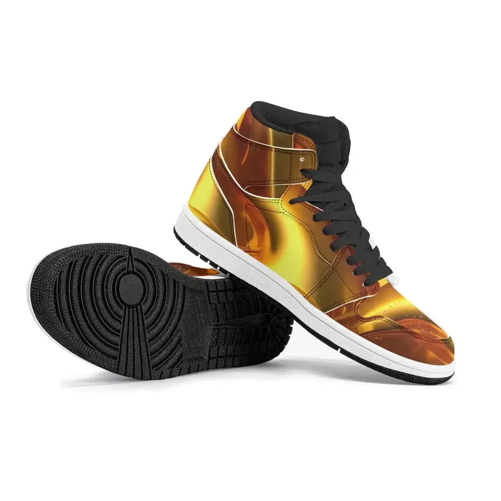 Mens golden streak high top leather sneakers Nexellus