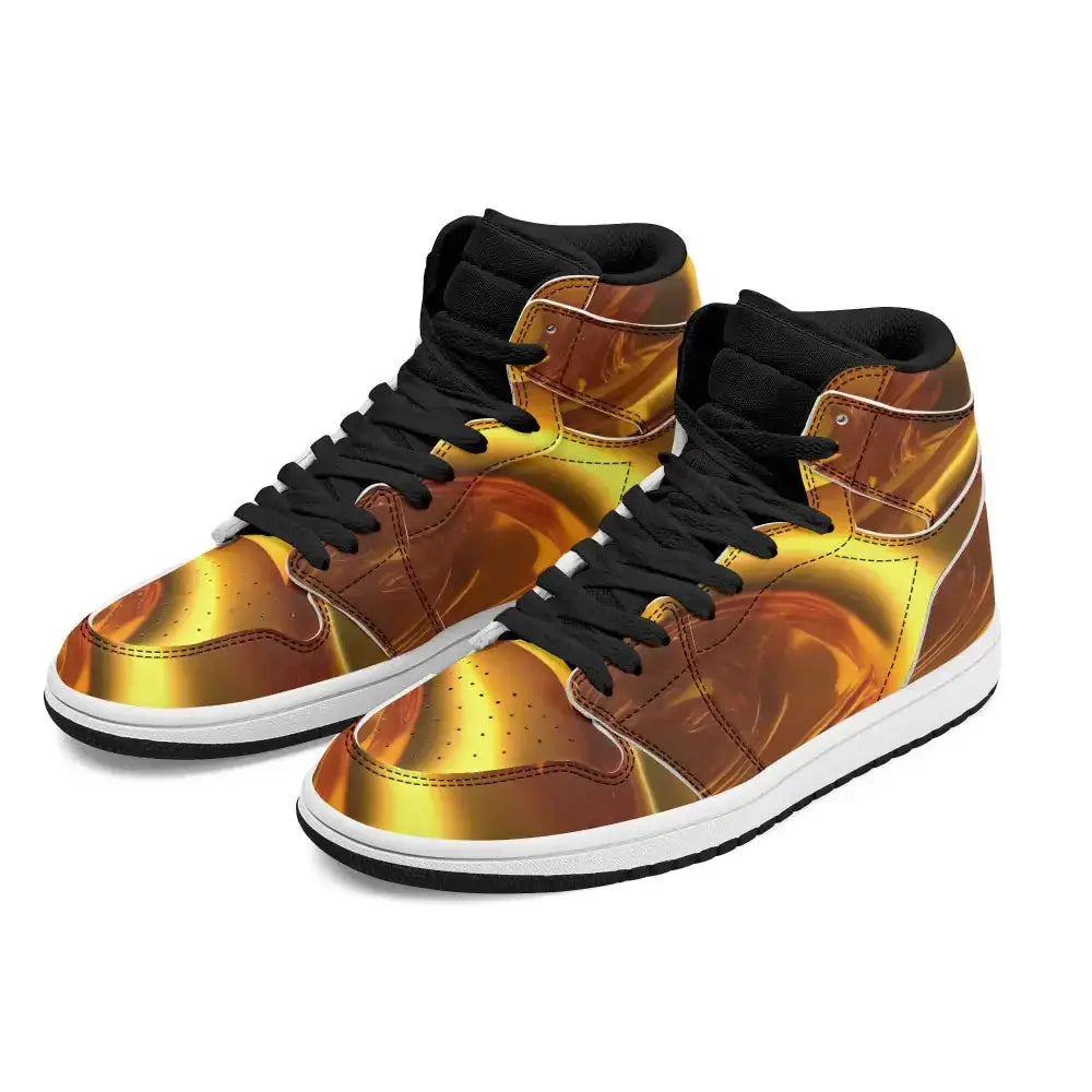 Mens golden streak high top leather sneakers Nexellus