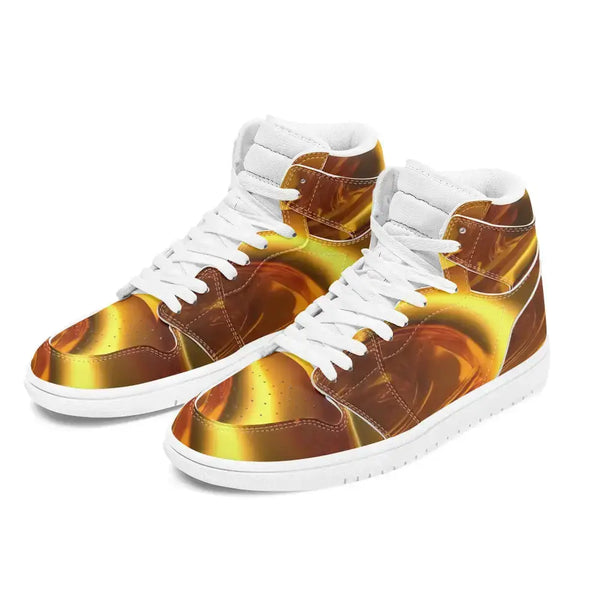 Mens golden streak high top leather sneakers Nexellus