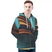 Mens green horizon style zip hoodie Nexellus