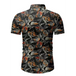 Men's hawaiian shirt button down shirts short-sleeve work shirt spread Nexellus