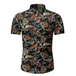 Men's hawaiian shirt button down shirts short-sleeve work shirt spread Nexellus