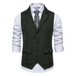 Men's herringbone tweed suit vest retro lapel vest Nexellus