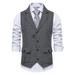 Men's herringbone tweed suit vest retro lapel vest Nexellus