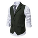 Men's herringbone tweed suit vest retro lapel vest Nexellus