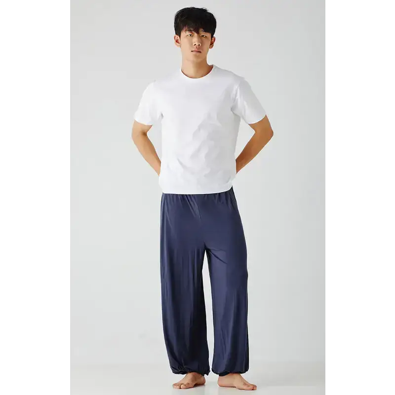 Men's home pant model thin style loose and comfortable wide leg pant Nexellus