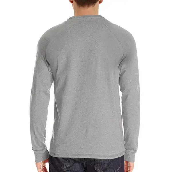 Men's knitted round neck button long sleeve t-shirt Nexellus